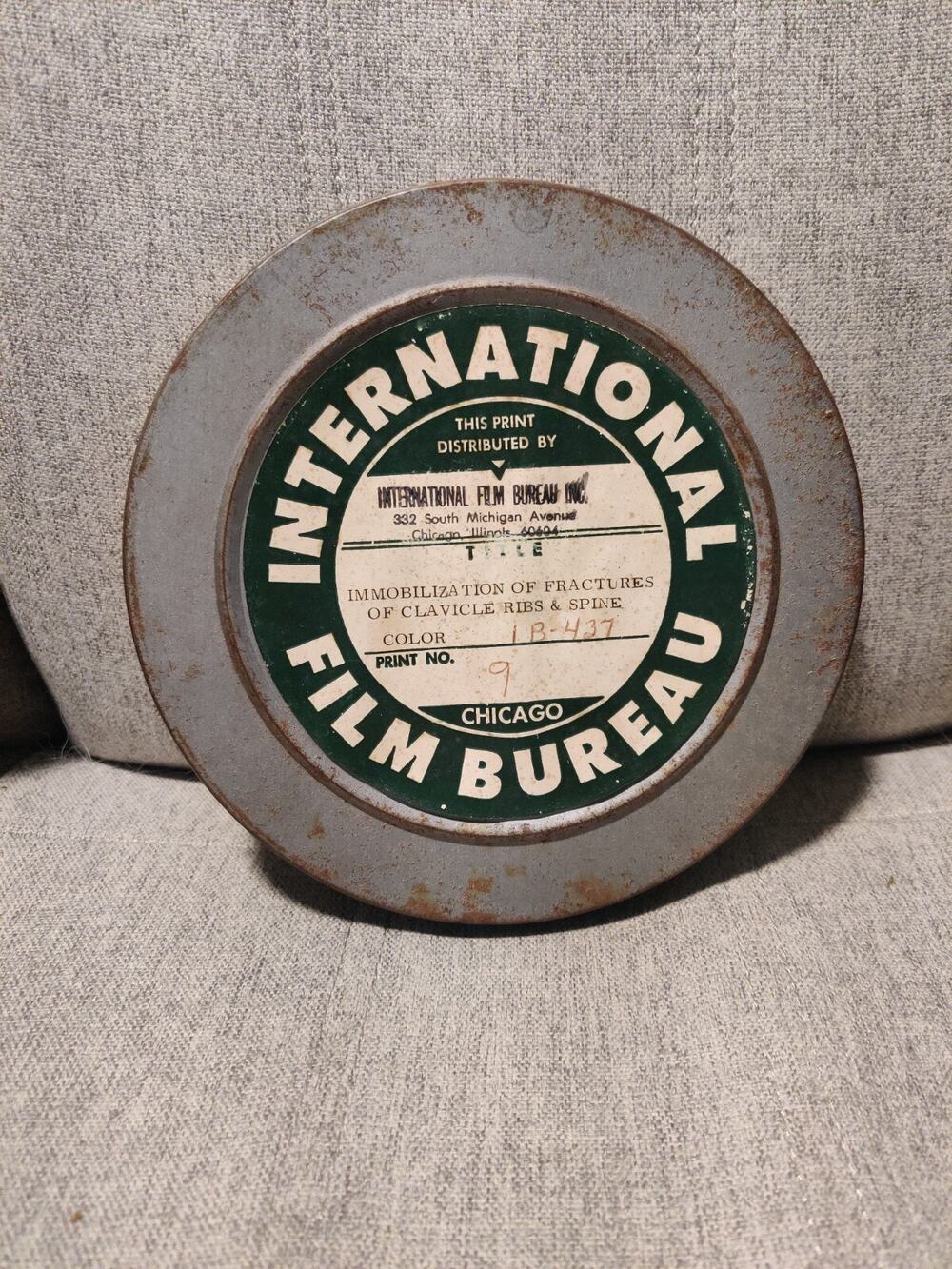 Vintage International Film Bureau Film Container ONLY